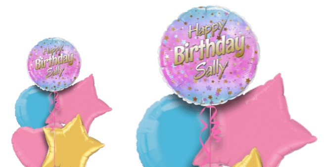 Birthday Ombre Stars Balloon