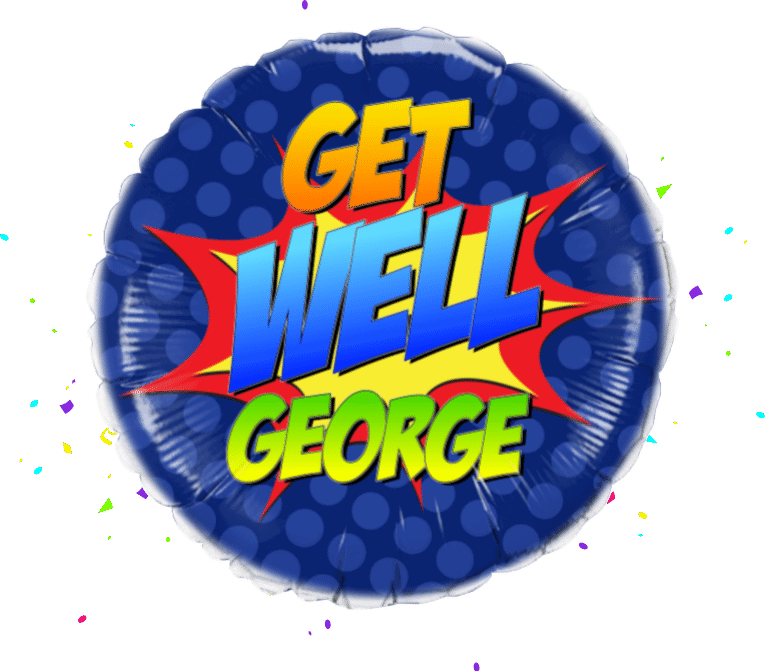 Get Well Super Hero balloon 