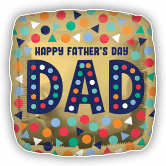 Happy Fathers Day Gold Square