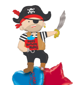 Happy Birthday Matey Pirate Balloon