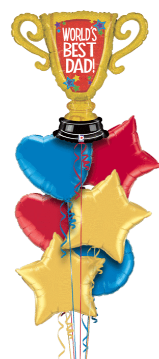 Worlds Best Dad Trophy Balloon