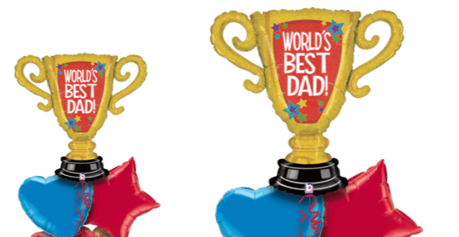Worlds Best Dad Trophy Balloon