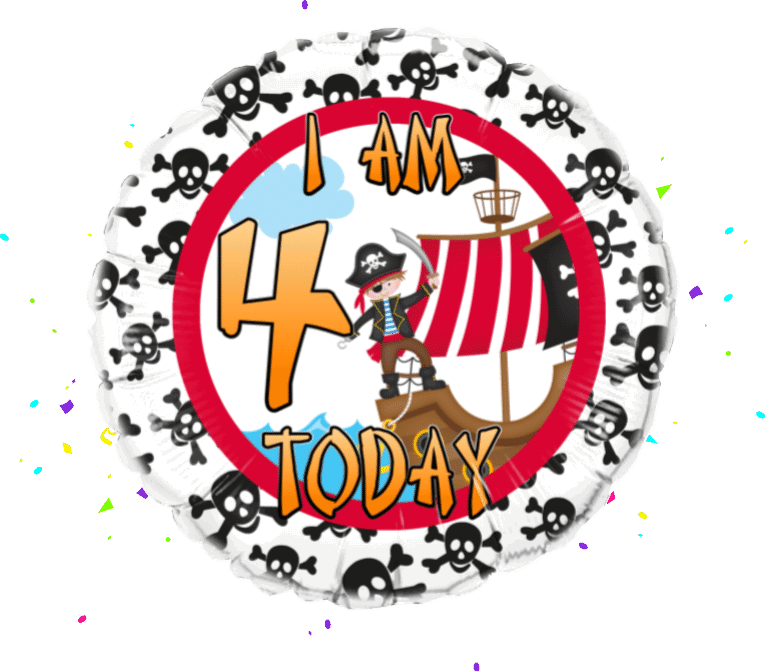 Pirate Any Age Birthday balloon 