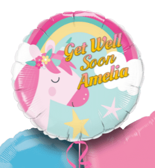 Get Well Soon Unicorn Balloon