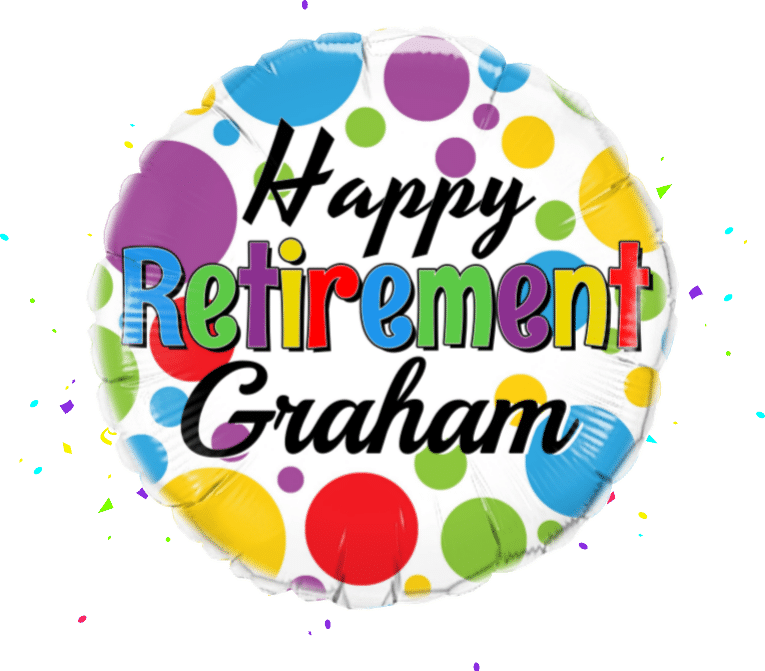 Happy Retirement Dots balloon 
