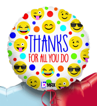 Thanks for All You Do Emojis Balloon