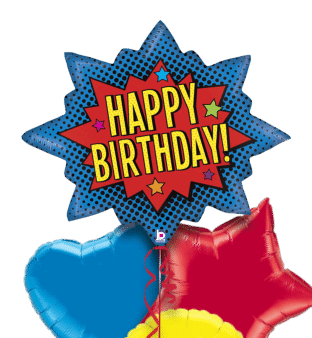 Superhero Birthday Burst Balloon