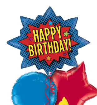 Superhero Birthday Burst Balloon