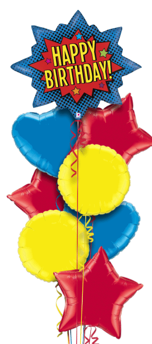 Superhero Birthday Burst Balloon