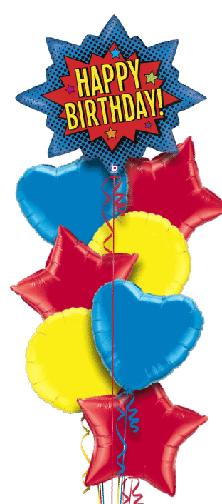 Superhero Birthday Burst Balloon