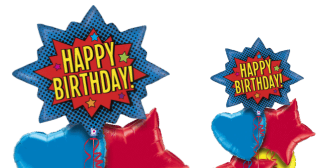 Superhero Birthday Burst Balloon