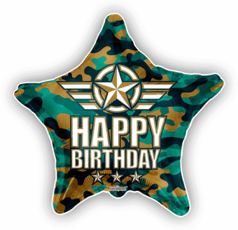 Birthday Camo Stars