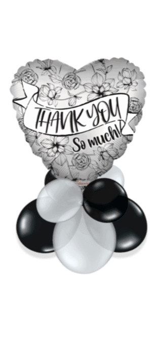 Thank You So Much Silver Heart Balloon