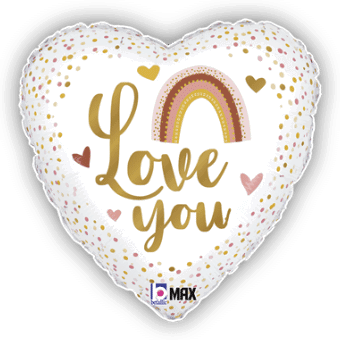 Love You Gold Rainbow