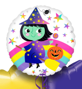 Rainbow Witch Balloon