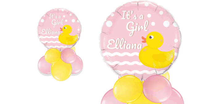 It's a Girl Baby Duck Balloon