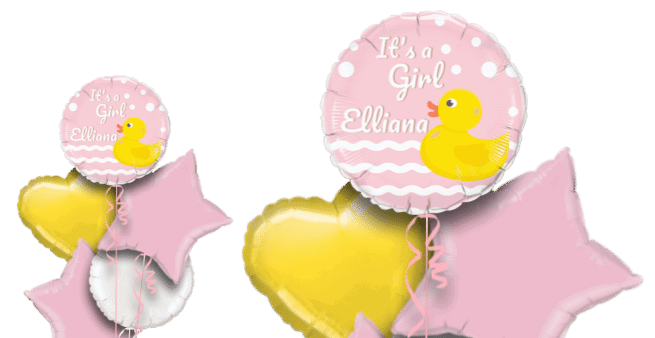 It's a Girl Baby Duck Balloon