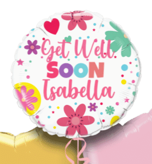 Get Well Soon Flowers Balloon