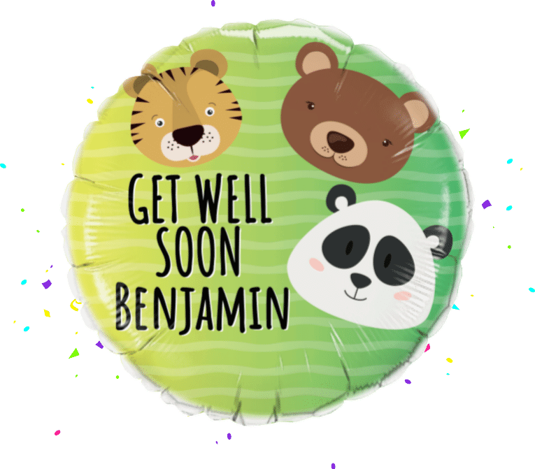 Get Well Soon Cute Animals balloon 