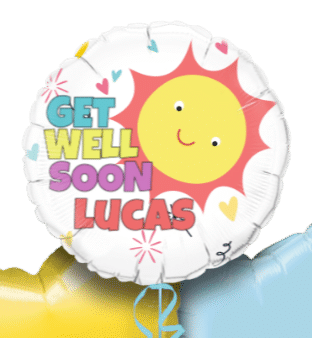 Get Well Smiley Sun Balloon