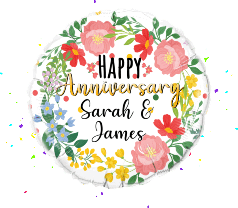 Anniversary Floral balloon