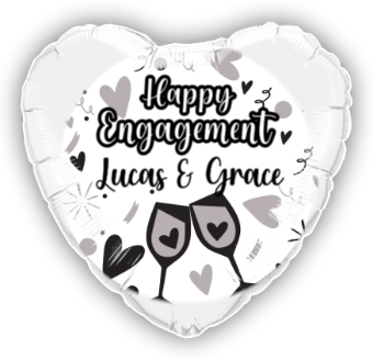 Engagement Silver Hearts