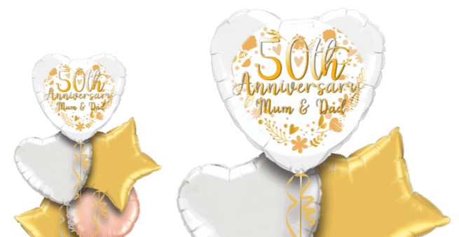 50th Anniversary Gold Balloon