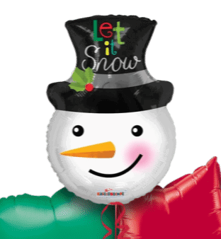 Let It Snow Snowman Balloon