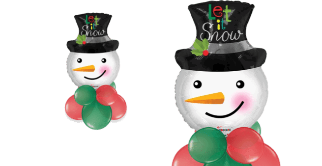 Let It Snow Snowman Balloon
