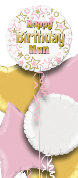 Pink and Gold Stars Balloon