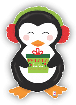 Christmas Penguin with Gift