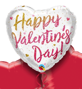 Valentines Glitter Ombre Balloon