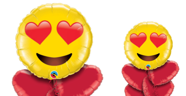 Giant Heart Eye's Emoji Balloon