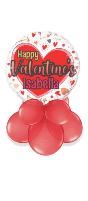 Valentine's Day Hearts and Arrows Balloon