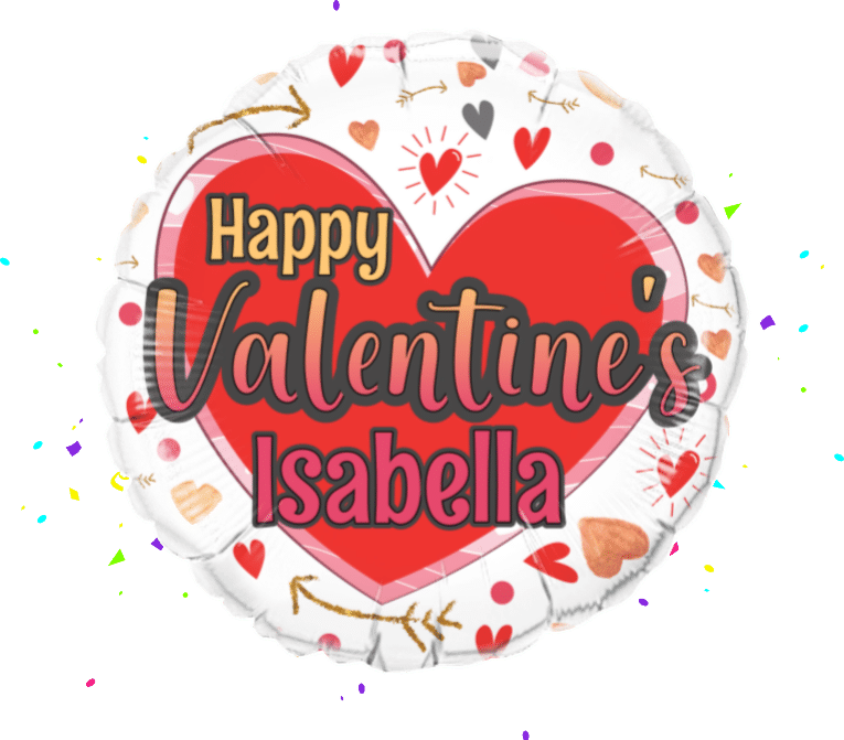 Valentine's Day Hearts and Arrows balloon 