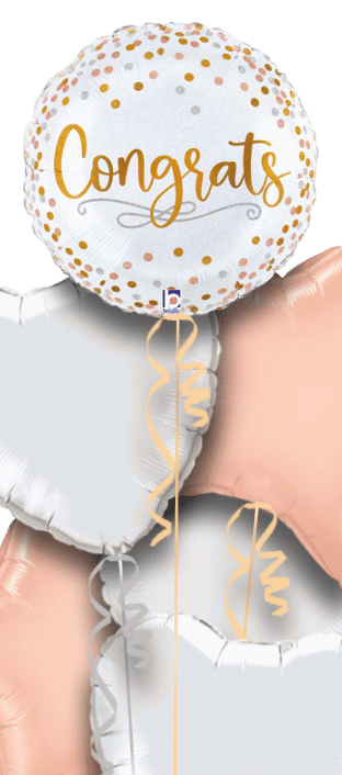 Congrats Gold Glitter Balloon