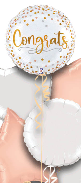 Congrats Gold Glitter Balloon