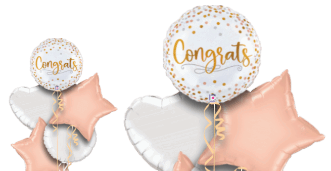 Congrats Gold Glitter Balloon