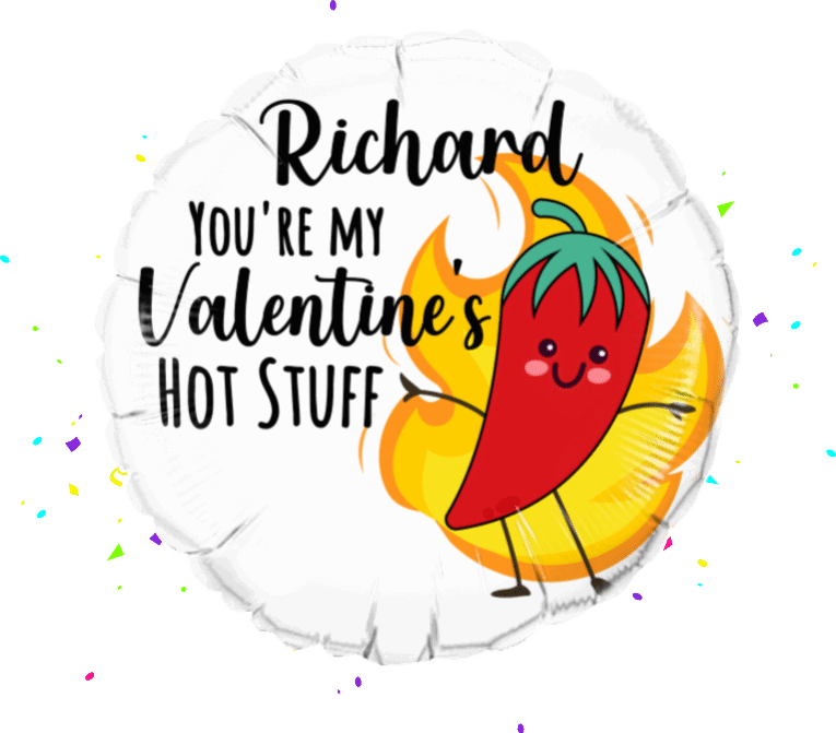 Hot Stuff Valentines balloon 