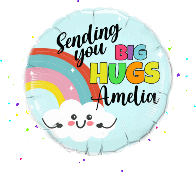 Big Hugs Rainbow balloon