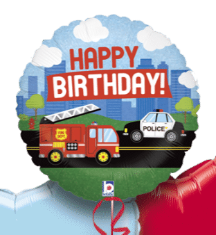 Birthday Fire and Police Balloon
