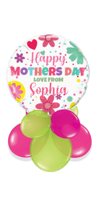 Mothers Day Bright Flowers Balloon