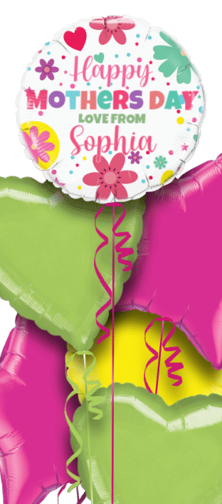 Mothers Day Bright Flowers Balloon