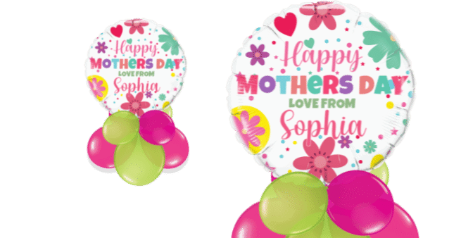 Mothers Day Bright Flowers Balloon