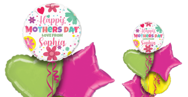 Mothers Day Bright Flowers Balloon