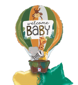 Welcome Baby Jungle Animals Balloon