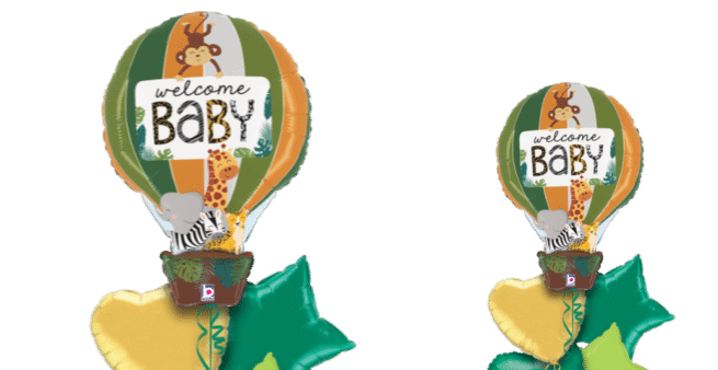 Welcome Baby Jungle Animals Balloon