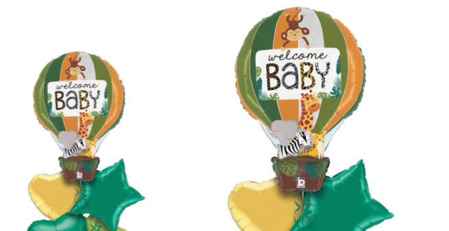 Welcome Baby Jungle Animals Balloon