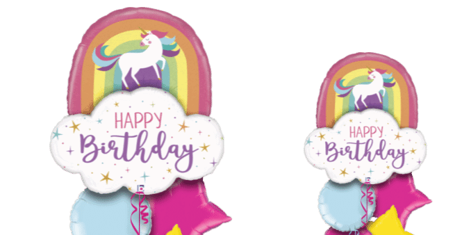 Rainbow Birthday Unicorn Balloon