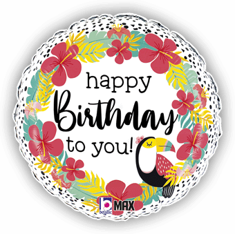 Toucan Hibiscus Birthday